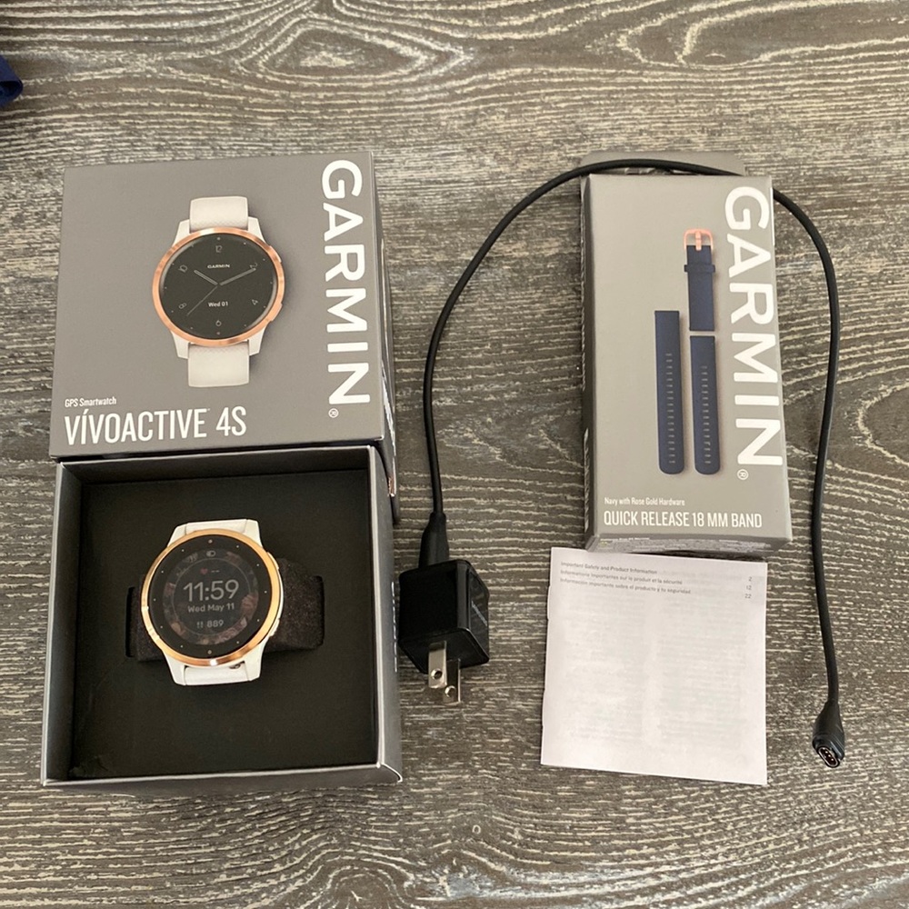Garmin Vivoactive 4S - White/Rose Gold
